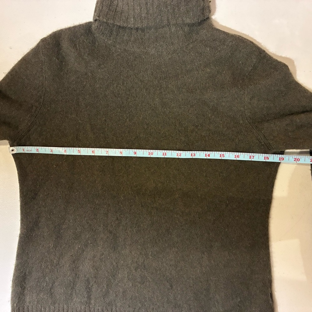 Ralph Lauren 100% Cashmere Olive Green Turtleneck Sweater - Size: L - Picture 4 of 7
